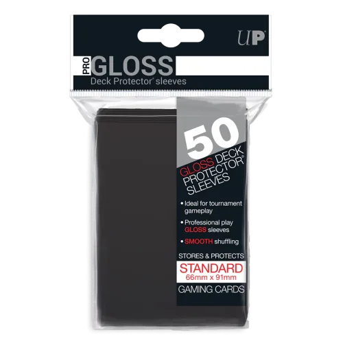 Sleeves Ultra pro Gloss 50 noir - GoRetroGaming - Boutique spécialisée dans les jeux vidéo rétro (rétrogaming) et les jeux de cartes TCG (trading card game).