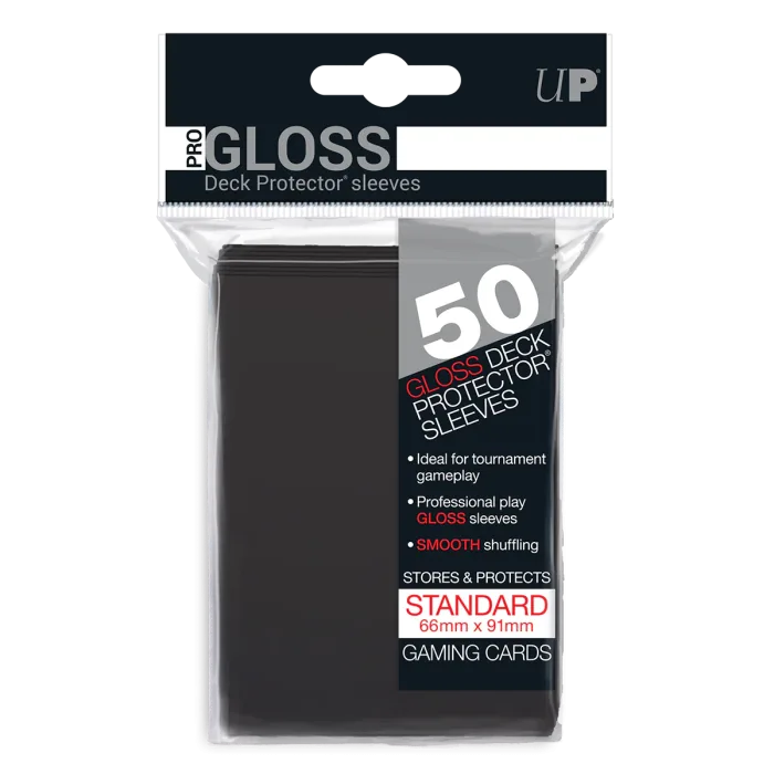 Sleeves Ultra pro Gloss 50 noir - GoRetroGaming - Boutique spécialisée dans les jeux vidéo rétro (rétrogaming) et les jeux de cartes TCG (trading card game).