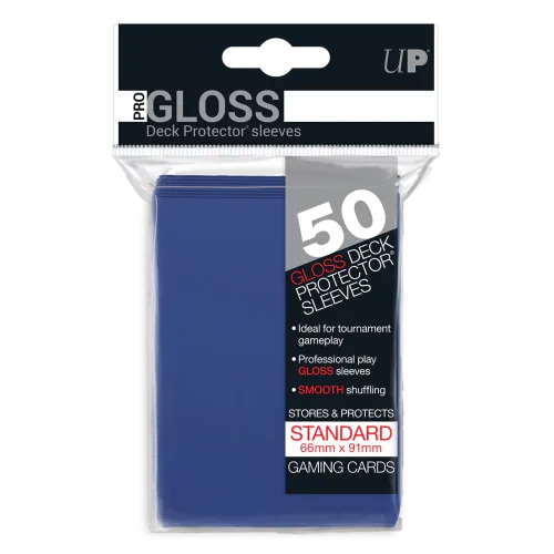 Sleeves Ultra pro Gloss 50 bleu - GoRetroGaming - Boutique spécialisée dans les jeux vidéo rétro (rétrogaming) et les jeux de cartes TCG (trading card game).