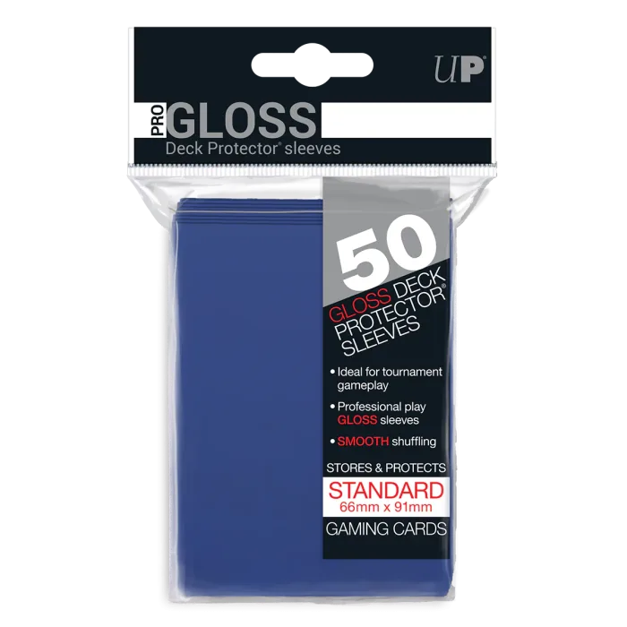 Sleeves Ultra pro Gloss 50 bleu - GoRetroGaming - Boutique spécialisée dans les jeux vidéo rétro (rétrogaming) et les jeux de cartes TCG (trading card game).