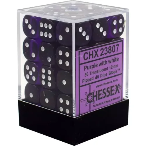 Set de 36 des 6 Chessex translucides - GoRetroGaming