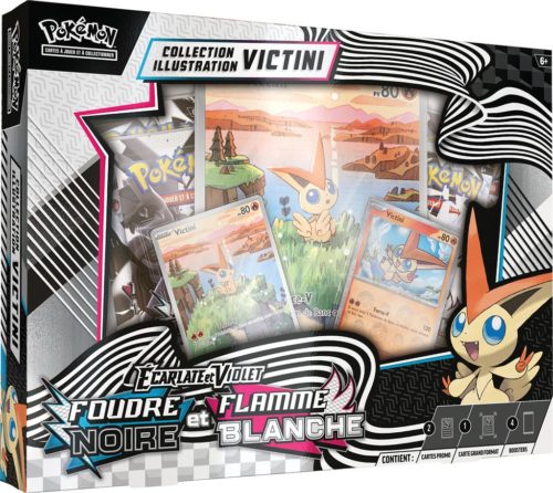 Coffret Pokémon Collection Illustration - EV10.5/BLK-WHT : Écarlate et Violet 10.5 - Foudre Noire & Flamme Blanche - Victini