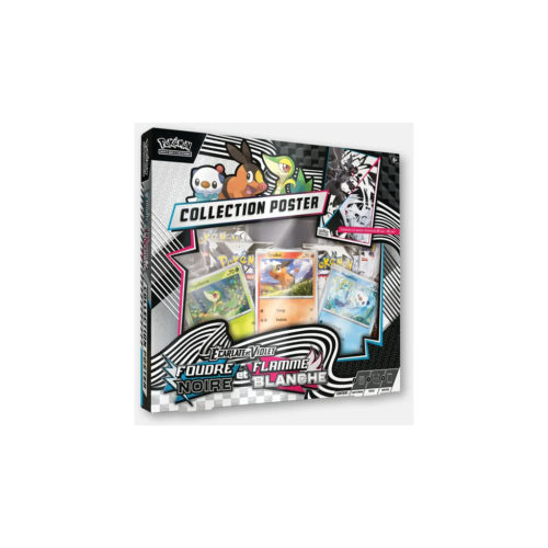 collection poster - noir et blanc - flamme blanche ou foudre noire - Pokemon - TCG - GoRetroGaming