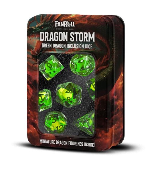 fanroll pack dés - dragon storm green - GoRetroGaming