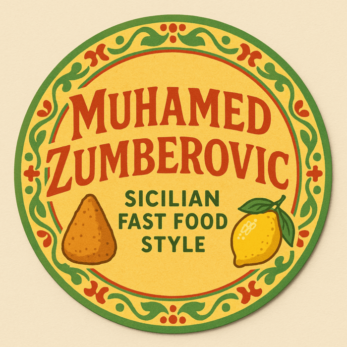 Logo du chef de la street food sicilienne Muhamed Zumberovic - GoRetroGaming
