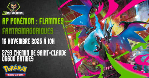 Tournoi d'avant-première Pokémon Méga Évolution 2 du dimanche 16 Novembre 2025 à 10h chez GoRetroGaming