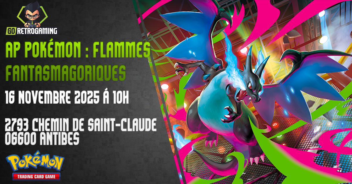 Tournoi d'avant-première Pokémon Méga Évolution 2 du dimanche 16 Novembre 2025 à 10h chez GoRetroGaming