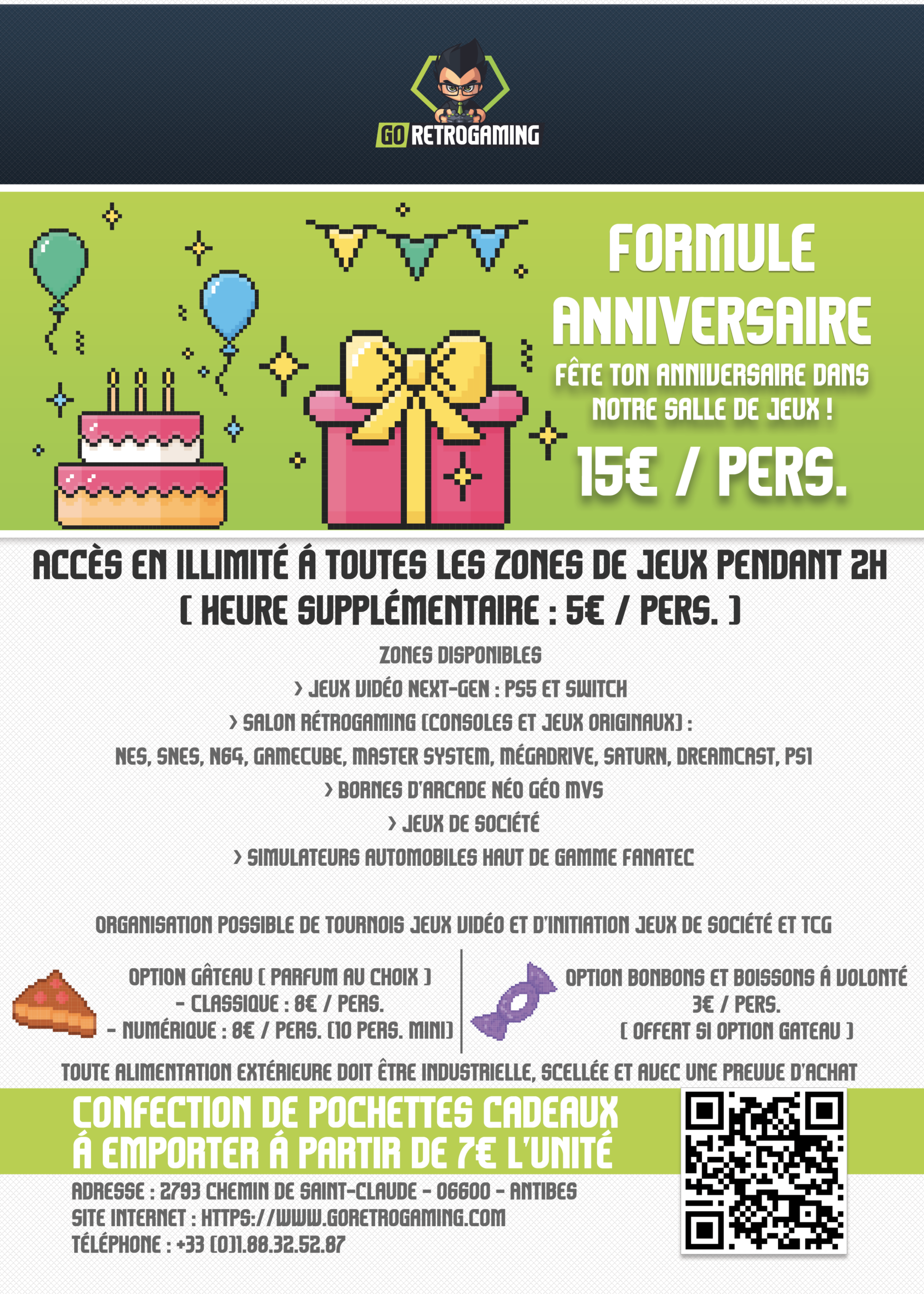 Anniversaire-goretrogaming Fête ton anniversaire chez GoRetroGaming