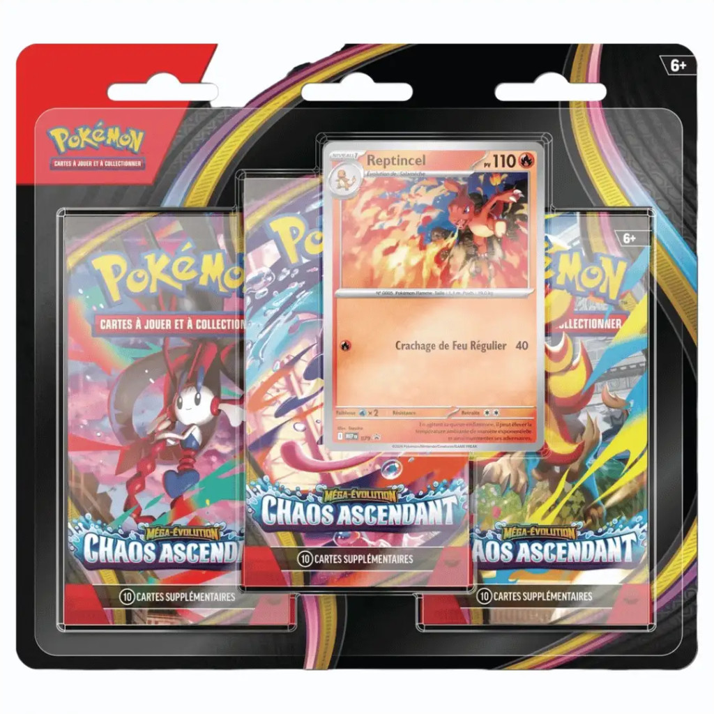 TriPack Mega Evolution Chaos Ascendant Reptincel - GoRetroGaming