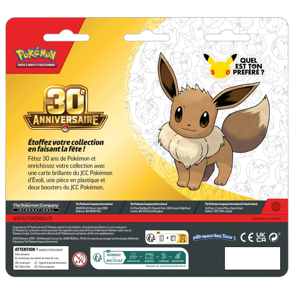 Duo Pack Evoli 30 ans Pokémon 2 - GoRetroGaming