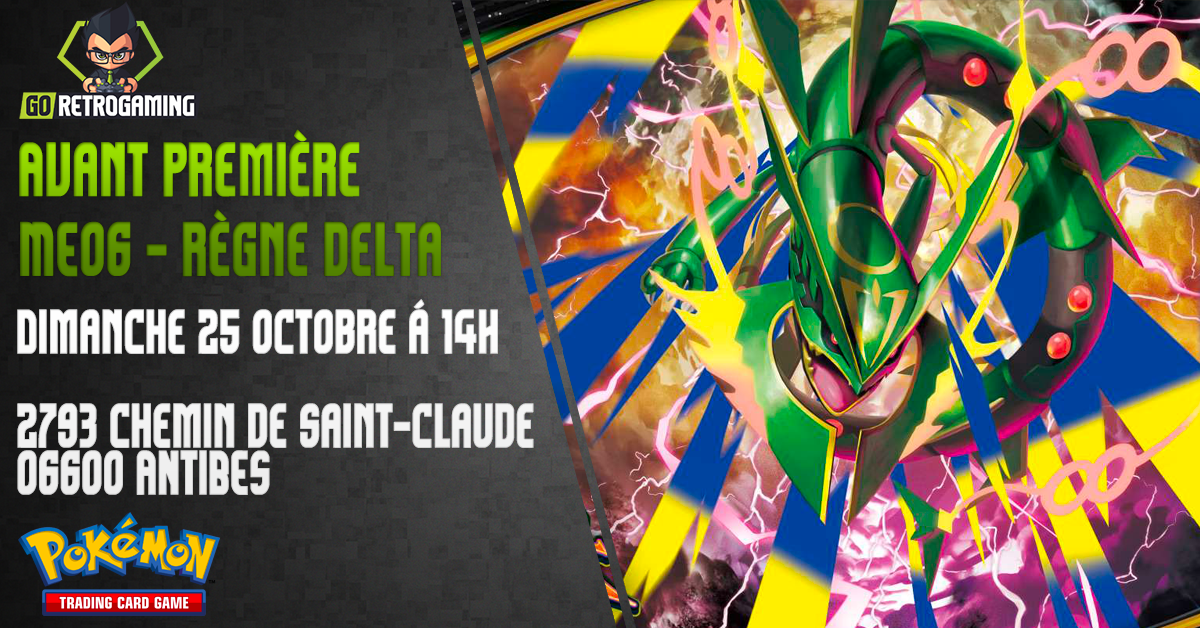 Tournoi d'avant-première Pokémon ME06 Règne Delta - GoRetroGaming Antibes